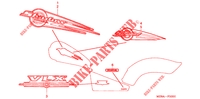 EMBLEMA/FAIXA para Honda SHADOW 600 VLX DELUXE 2002