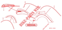 EMBLEMA/FAIXA para Honda VTX 1800 N Silver crankcase 2004