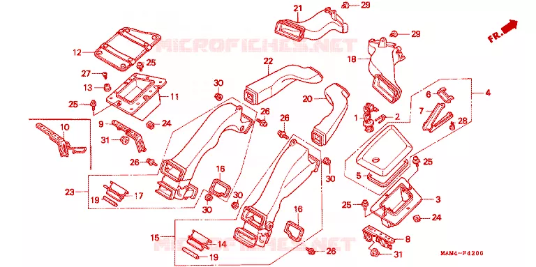 CONDUTA AR Honda MOTO 1500 GOLD-WING 1996  GL1500SET