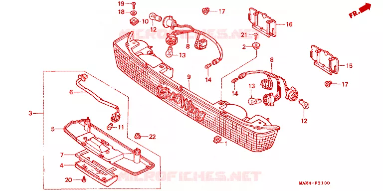LUZ MALA Honda MOTO 1500 GOLD-WING 1996  GL1500SET