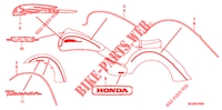 EMBLEMA/FAIXA para Honda VTX 1800 N Black crankcase 2006