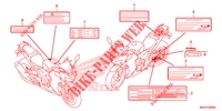 ETIQUETA CUIDADO para Honda CBR 500 R RED 2014