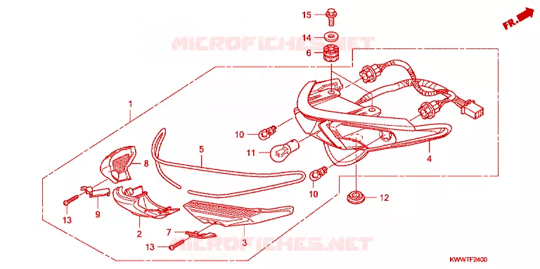 LUZ COMBINADA TRASEIRA Honda MOTO 110 WAVE 2011  AFS110KDFB_TH