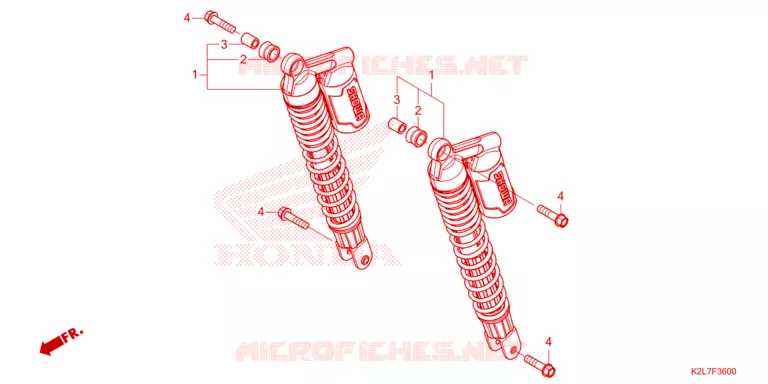 AMORTECEDOR TRASEIRO Honda SCOOTER 350 ADV 2024  ADV350AR