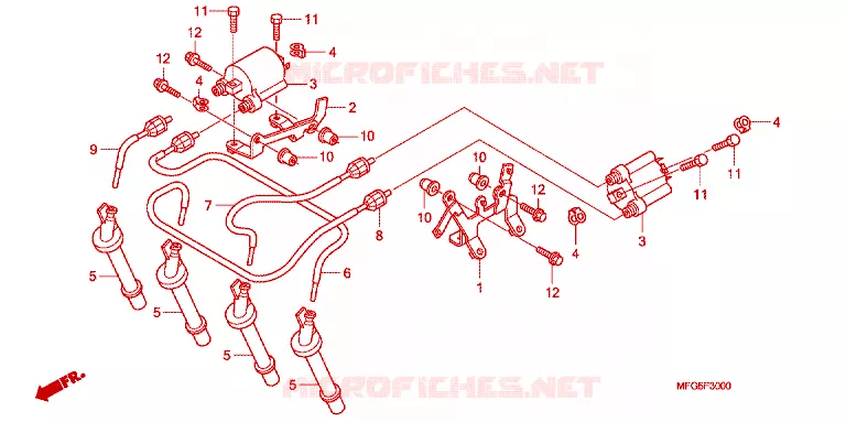 BOBINE CHAMADA Honda MOTO 600 HORNET 2012  CB600FC_BR