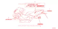 EMBLEMA/FAIXA para Honda ADV 350 ROADSYNC 2023