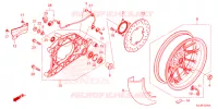RODA TRASEIRA/BRACO OSCILANTE para Honda ADV 350 ROADSYNC 2023