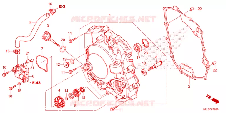 --- RIGHT CRANKCASE COVER/WATER PUMP Honda SCOOTER 350 ADV 2023  ADV350AP_3TH
