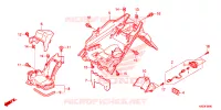 GUARDA LAMAS TRÁS para Honda CLICK 125 I Idling Stop Casted Wheels 2017