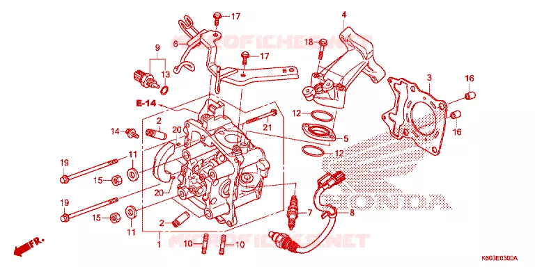 CABECA MOTOR Honda SCOOTER 125 CLICK 2017  ACB125CBTH_TH