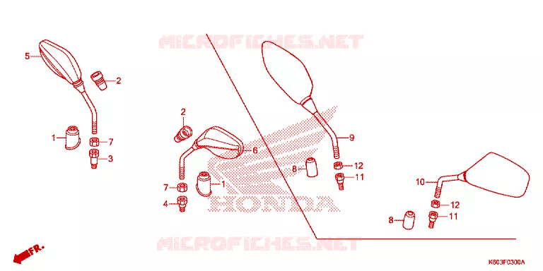 ESPELHO Honda SCOOTER 125 CLICK 2017  ACB125CBTH_TH
