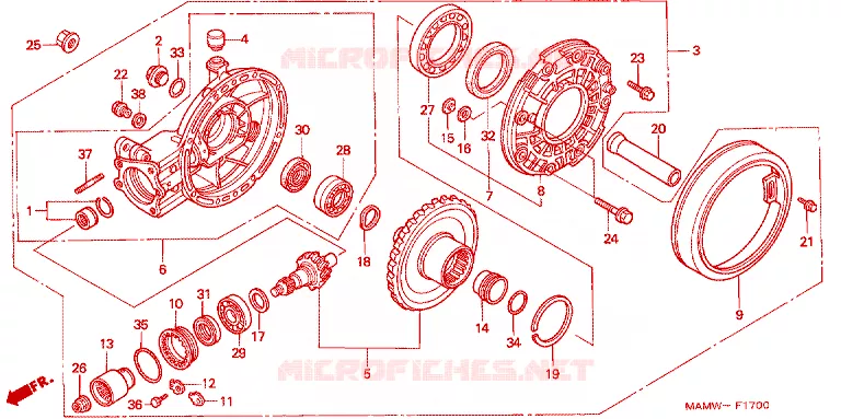 CARRETO SECUNDARIA FINAL Honda MOTO 1500 GOLD-WING 1998  GL1500AW
