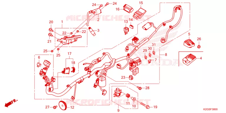 CABLAGEM Honda MOTO 160 CG 2025  CG160EDFS