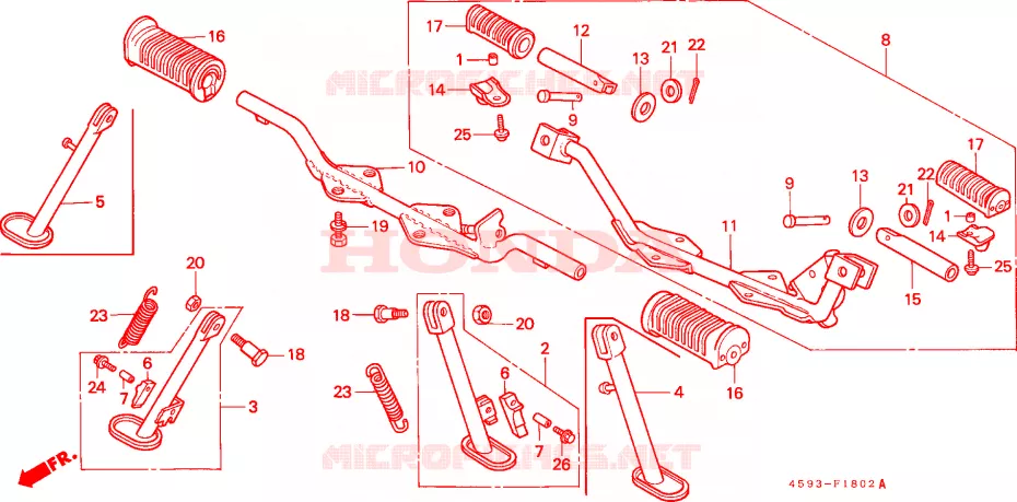 POUSA-PES(3) Honda MOTO 110 CT 1998  CT110P