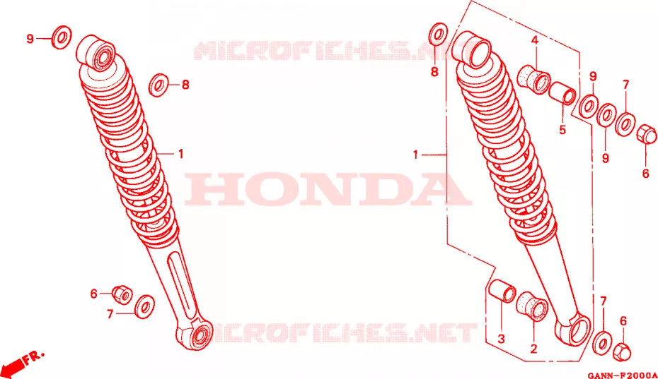 AMORTECEDOR TRASEIRO Honda MOTO 50 DAX 1997  ST50T