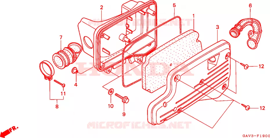 FILTRO AR Honda SCOOTER 50 BALI 1994  SJ50R
