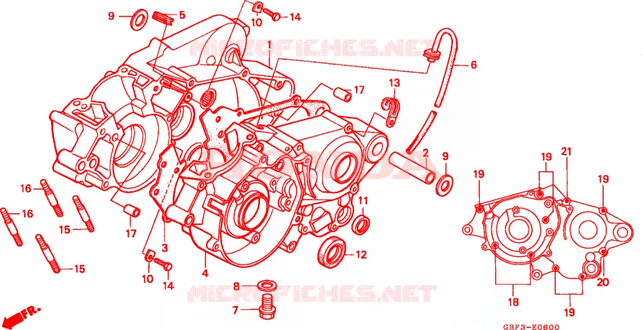 CARTER Honda MOTO 80 CR 1999  CR80RX