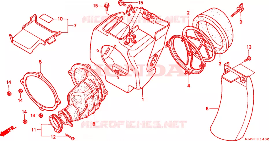 FILTRO AR Honda MOTO 80 CR 1997  CR80RV