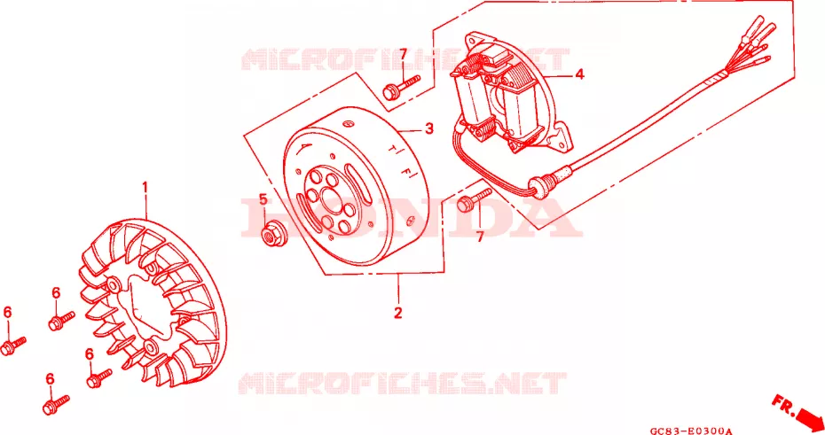 GERADOR Honda SCOOTER 50 LEAD 1989  NH50MSK