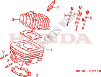 CILINDRO/CABECA MOTOR para Honda SKY 50 STANDARD 2000