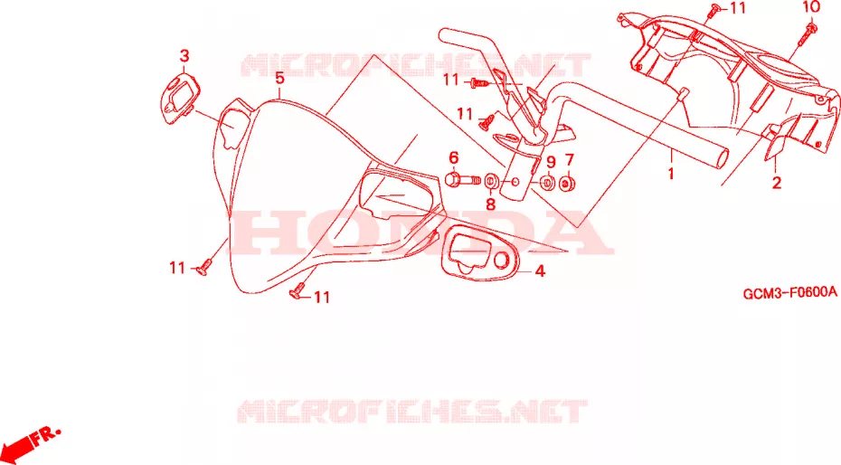 COBERTURA GUIADOR/ PUNHO DIRECCAO Honda SCOOTER 50 X8R 1999  SZX50XX