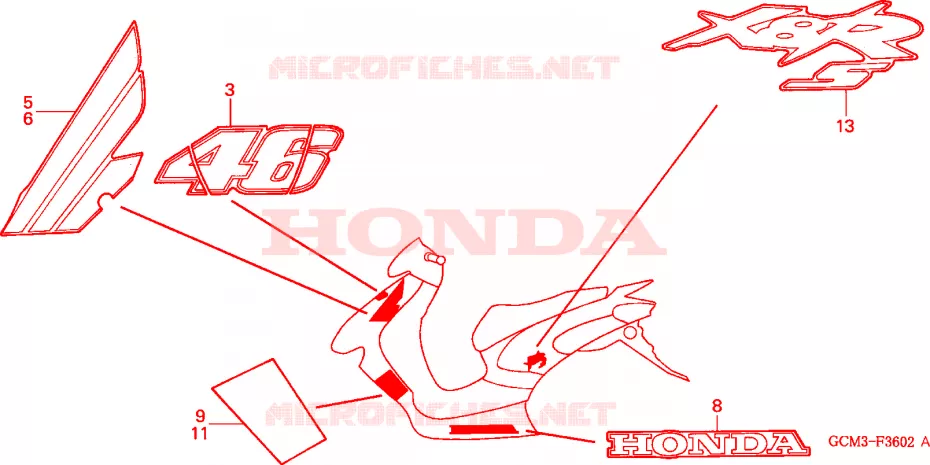 FAIXA(3) Honda SCOOTER 50 X8R 2001  SZX50S1