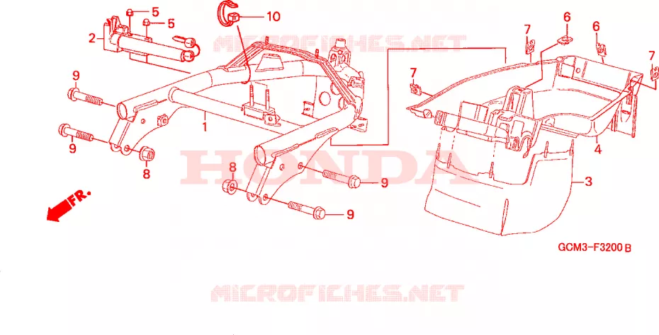 GUARDA-LAMAS TRASEIRO Honda SCOOTER 50 X8R 2001  SZX50X1