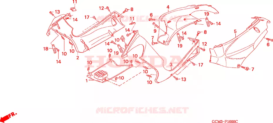TAMPA LATERAL/COBERTURA CARROCARIA Honda SCOOTER 50 X8R 2001  SZX50X1