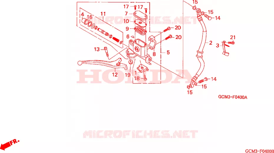 TRAVAO FRENTE BOMBA PRINCIPAL Honda SCOOTER 50 X8R 1999  SZX50SX