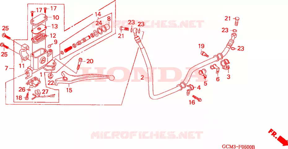 TRAVAO TRASEIRO BOMBA PRINCIPAL Honda SCOOTER 50 X8R 2000  SZX50XX