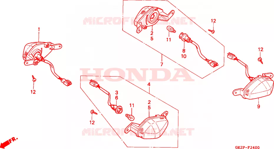 PISCA Honda MOTO 50 NSR 1994  NSR50FR