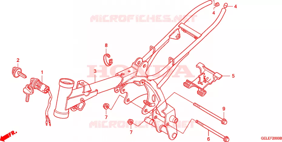 CORPO QUADRO Honda MOTO 50 CRF 2007  CRF50F6