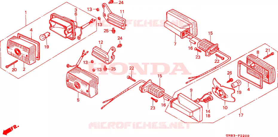 PISCA Honda MOTO 90 CUB 1993  C90MP