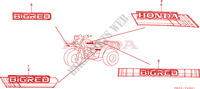 FAIXA/EMBLEMA(2) para Honda ATC 250 BIG RED 1986