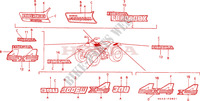 MARCA/EMBLEMA (TRX300L/M/FWL/FWM) para Honda TRX 300 FOURTRAX 4X4 1991
