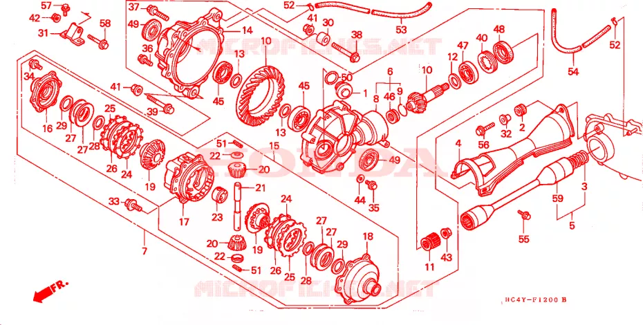 CARRETO FINAL FRENTE Honda ATV 300 FOURTRAX 1994  TRX300FWR