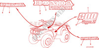 MARCA para Honda TRX 200 FOURTRAX D 1997