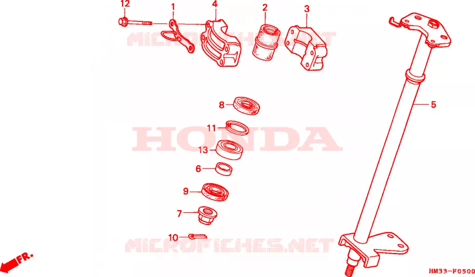 VEIO DIRECCAO Honda ATV 300 FOURTRAX 1996  TRX300EXT