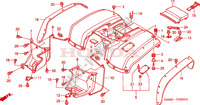 GUARDA LAMAS TRASEIRO (TRX250TM) ('02 '04) para Honda FOURTRAX 250 RECON Standard 2002