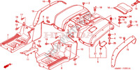 GUARDA LAMAS TRASEIRO  para Honda TRX 250 FOURTRAX RECON Electric Shift 2003
