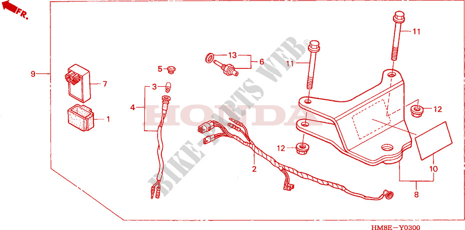 CONJUNTO REBOQUE (A/CM) para Honda FOURTRAX 250 RECON Standard 2002