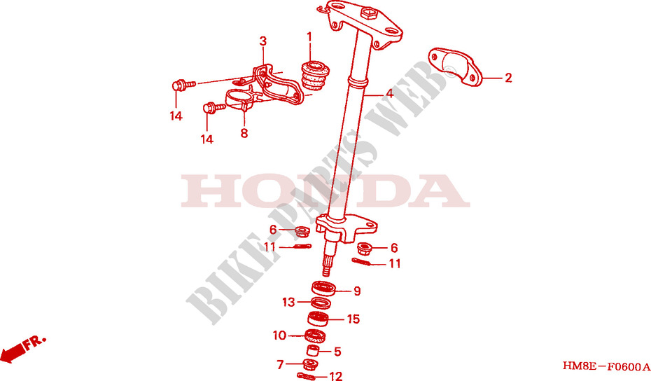 VEIO DIRECCAO para Honda TRX 250 FOURTRAX RECON Standard 2002