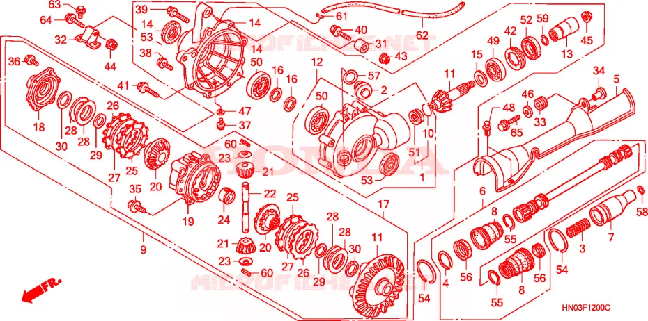 CARRETO FINAL FRENTE Honda ATV 450 FOURTRAX 1999  TRX450SX