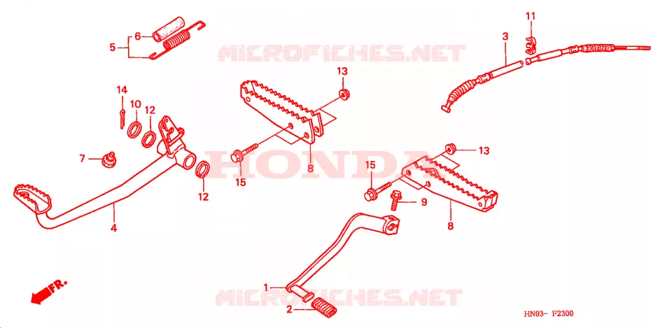 POUSA-PES(S) Honda ATV 450 FOURTRAX 2000  TRX450SY