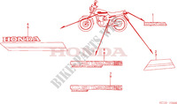 FAIXA/EMBLEMA(CB125TDC) para Honda CB 125 TWIN 1983