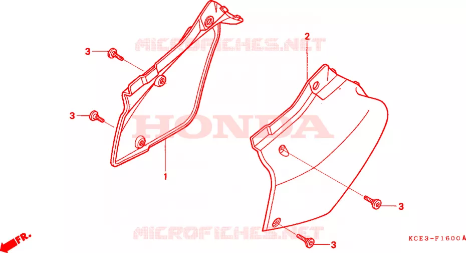 TAMPA LATERAL Honda MOTO 250 XR 2000  XR250RY