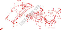 GUARDA LAMAS TRASEIRO (XR400RT,V,W,X ED/DK/U) para Honda XR 400 2001
