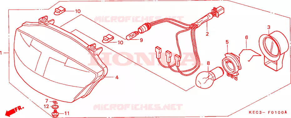 FAROL Honda SCOOTER 100 SCOOPY 1997  SH100T