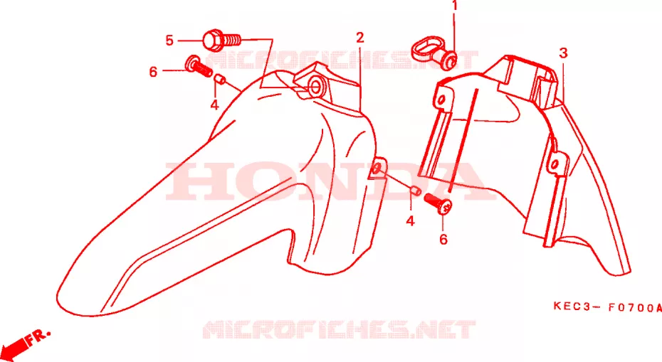 GUARDA-LAMAS FRENTE Honda SCOOTER 100 SCOOPY 1999  SH100X