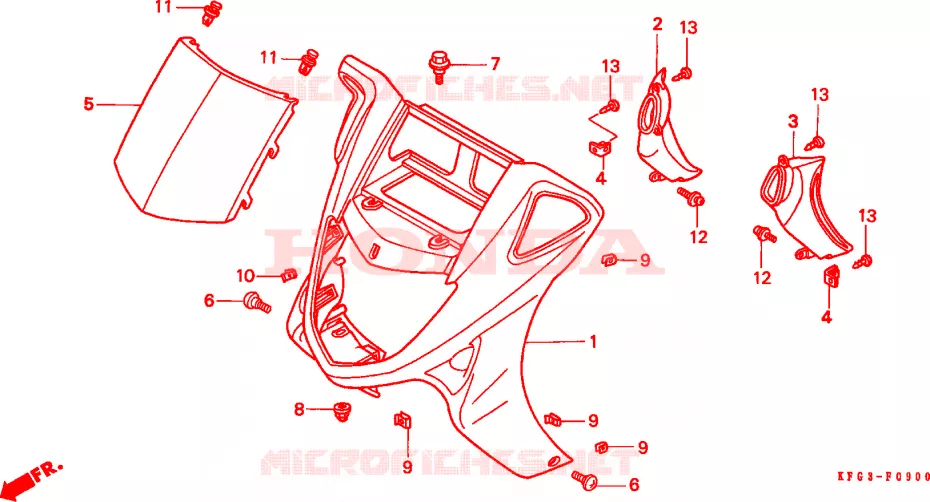 TAMPA FRENTE Honda SCOOTER 250 FORSIGHT 1999  FES250X